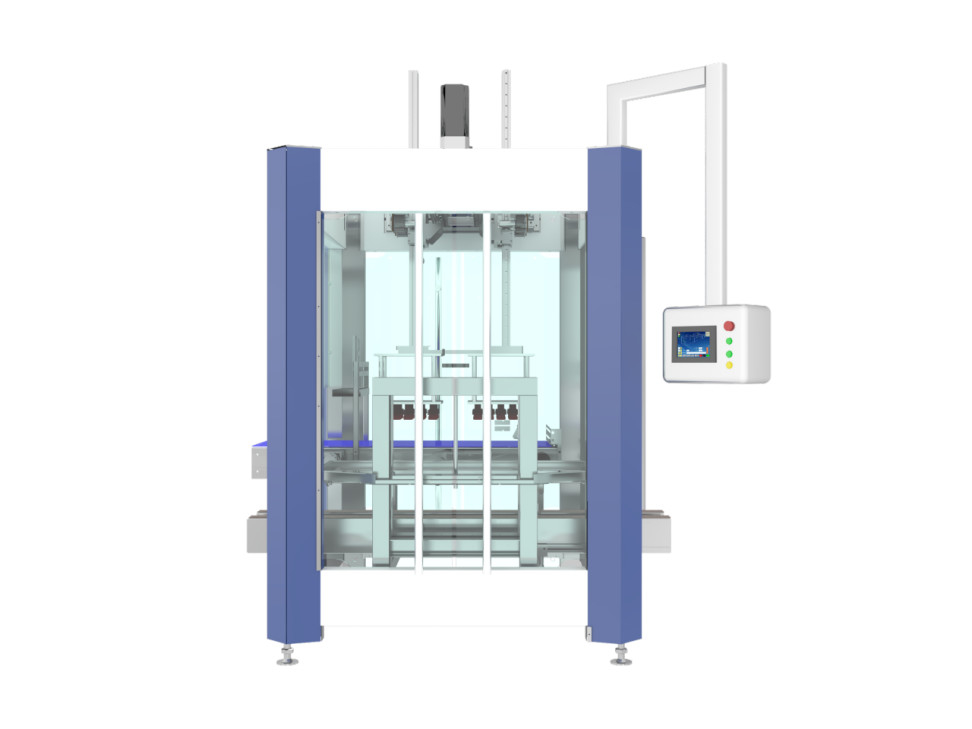 4-8 حقائب / دقيقة KZ-2D آلة التعبئة التلقائية مزدوجة الصف 380V 50Hz / 4KW